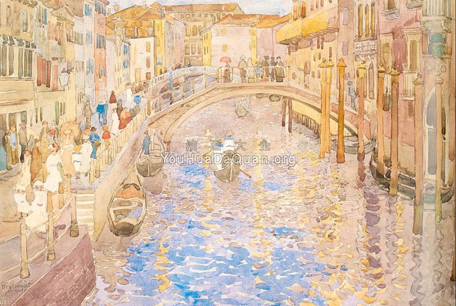 Venetian Canal Scene - 莫里斯·巴西·加斯特